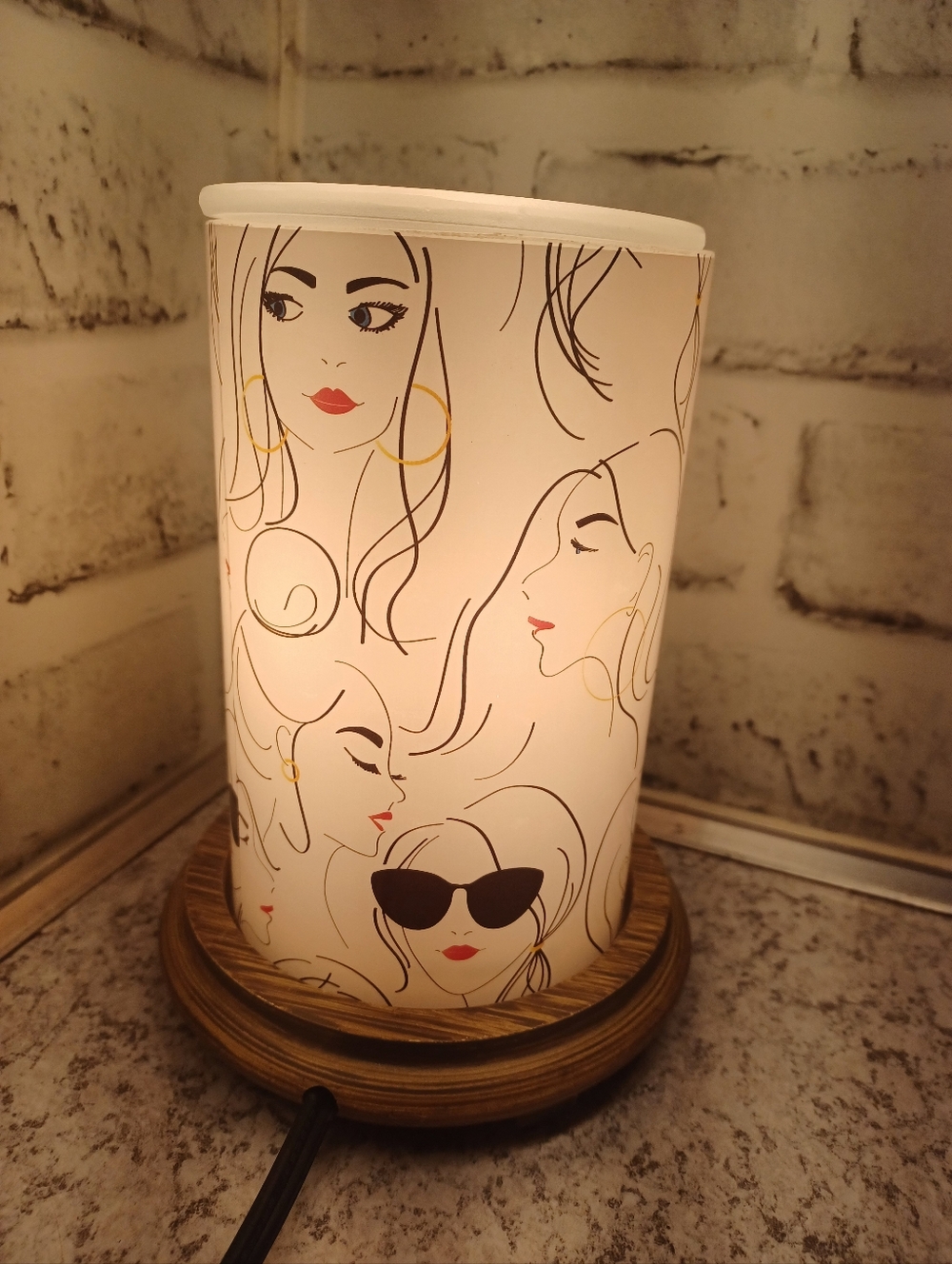 Sassy N' Classy Simmering Lights Wax Warmer Pink Zebra WOODGRAIN base Queen